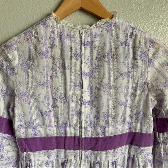 Vintage 60s Kids Floral Boho Dress - Picture 7 of 13